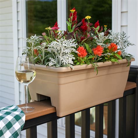 lowes metal planer box|The Best Railing Planters .